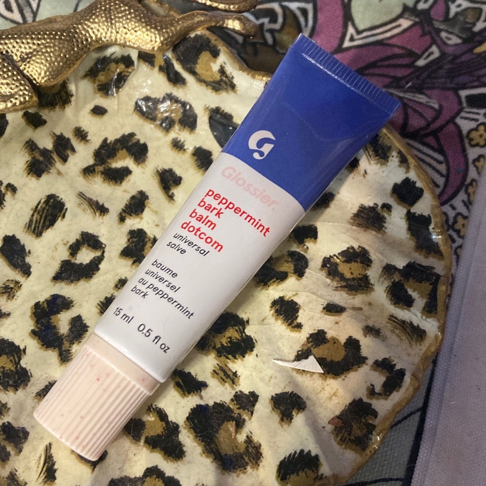 Glossier Limited Edition Peppermint Bark Lip Balm Dotcom